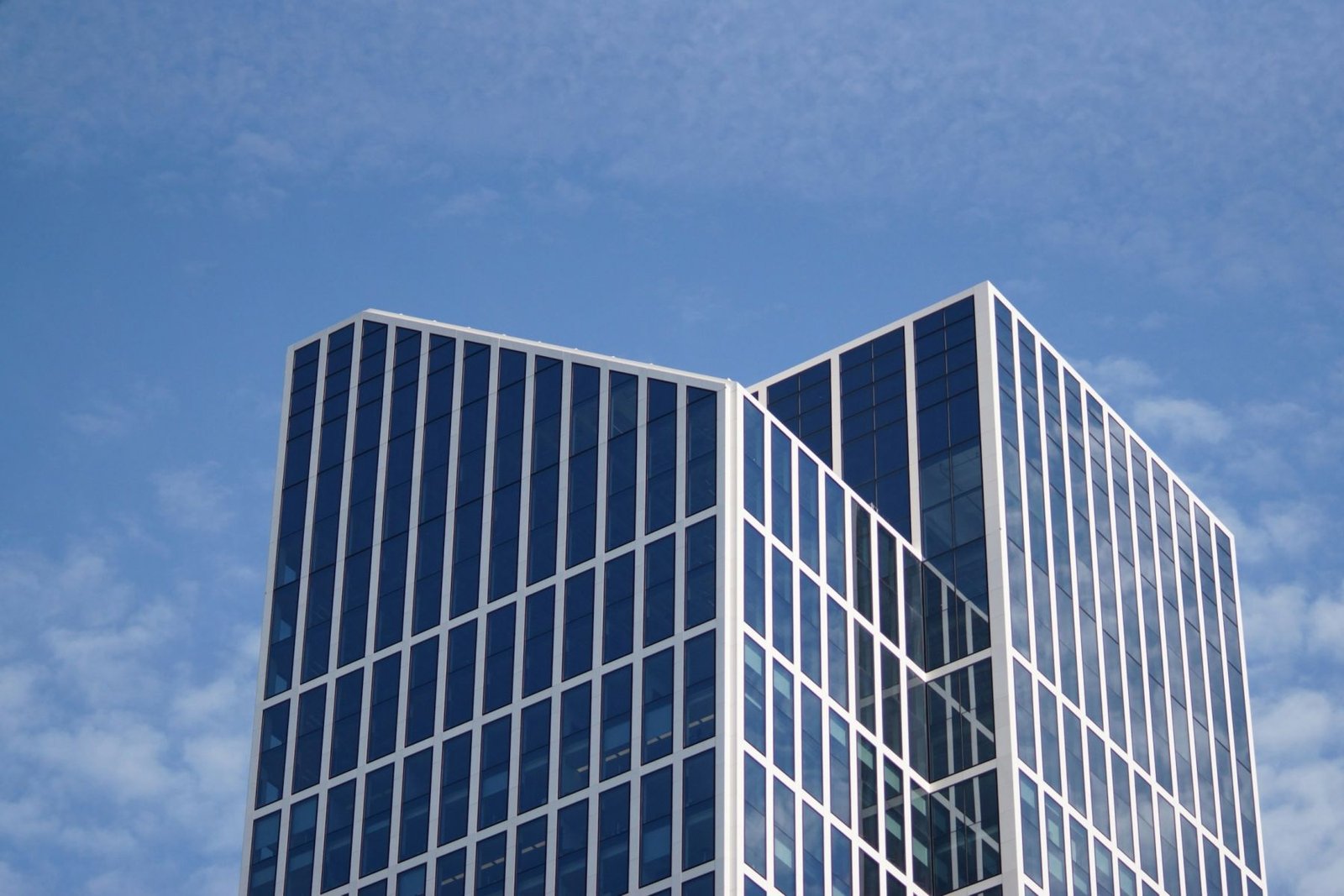 Modern glass corporate office building