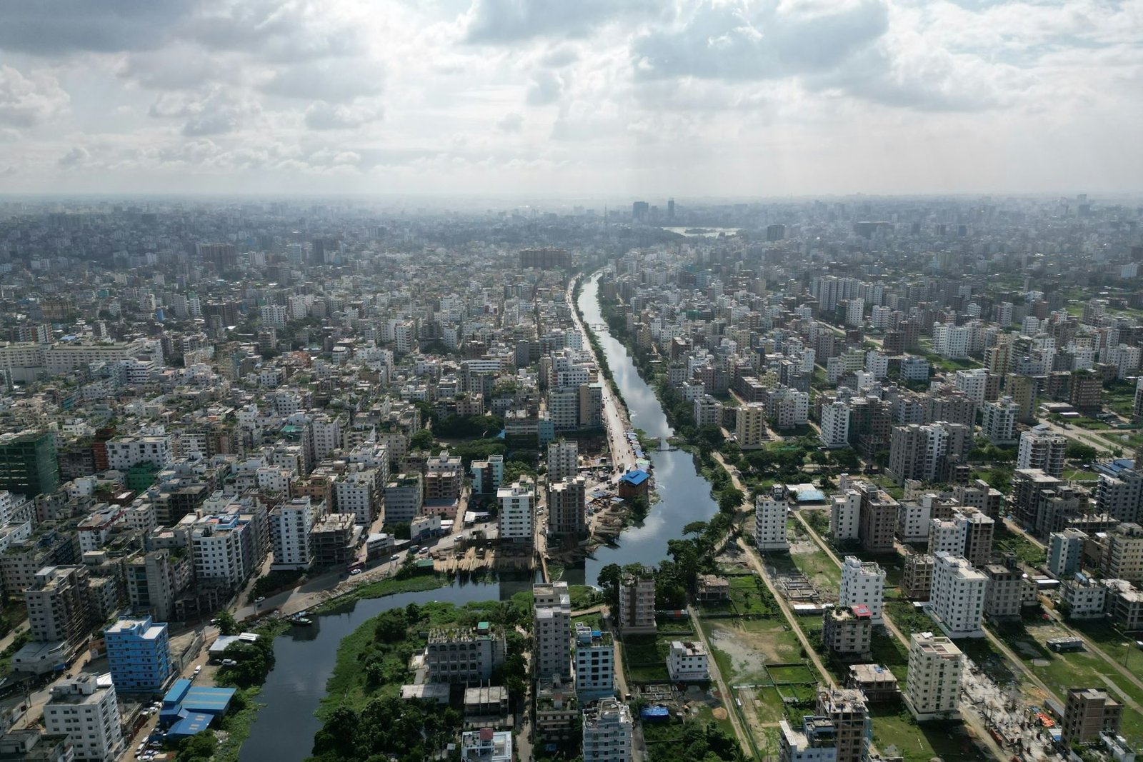 Aerial view of Dhaka, Bangladesh
